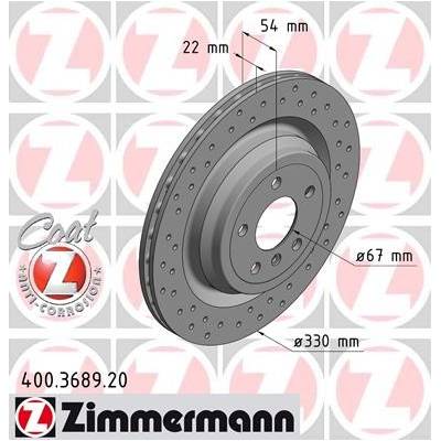 ZIMMERMANN Brzdový kotúč 400368920