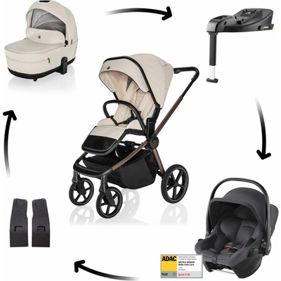 ZOPA Move Cross 5X + autosedačka Baby-Safe Core + Britax Romer Baby-Safe Core Base 2026 Quartz Beige