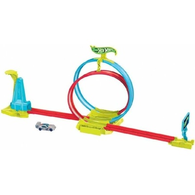 Hot Wheels Mattel Dráha Neon Speeders Laser Stunt Slamway HPC05