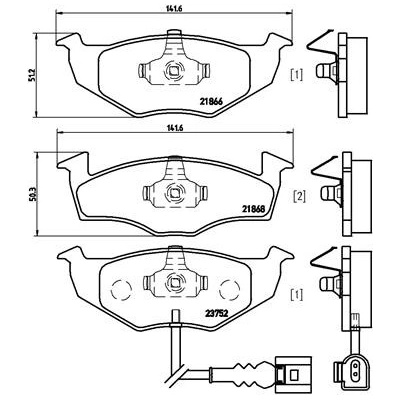 BREMBO Sada brzdových platničiek kotúčovej brzdy P85071