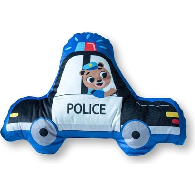 Detexpol Tvarovaný mikroplyšový vankúš Polícia Polyester 38x22