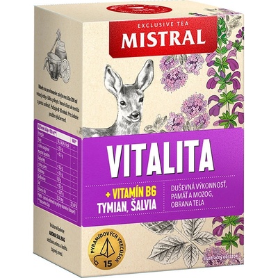 BOP Mistral Vitalita s vitamínem B6 tymiánem a šalvějí 15 x 2 g