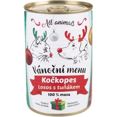 All Animals kočkopes Vánoční menu losos s tuňákem 400 g