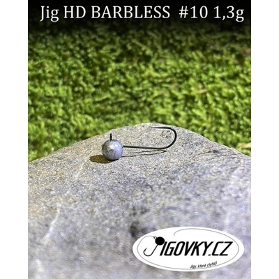 Jigovky.cz Jigové hlavičky HD Barbless vel.10 1,3g 5 ks