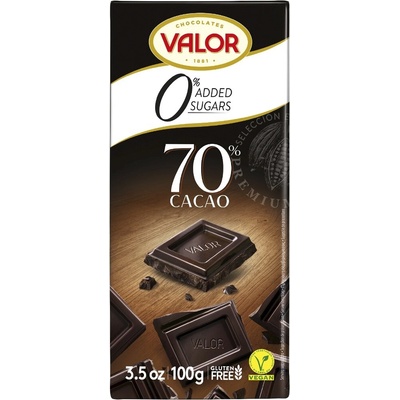 Valor Bezlepková horká 70% bez pridaného cukru 100 g