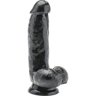 Toy Joy Dildo s prísavkou a semenníkmi Obsidian 15 cm