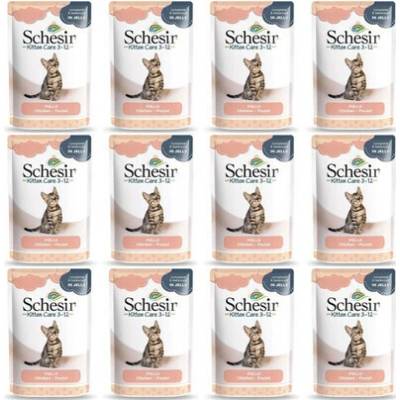 Schesir Cat kitten kuracie filety 12 x 85 g