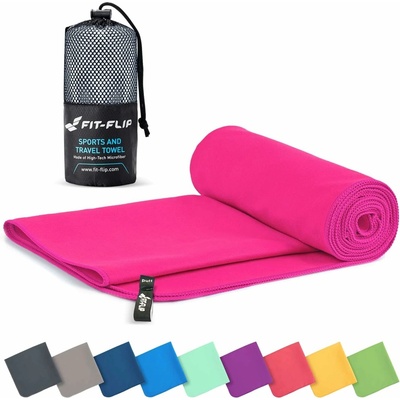 Fit Flip rychleschnoucí ručník z mikrovlákna 40 x 80 cm fuchsiový