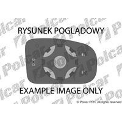 POLCAR Sklo vonkajšieho zrkadla s držiakom 5508545E