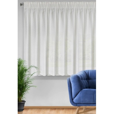 ZÁCLONA SIBEL NA PÁSKE 300X150 CM BIELA