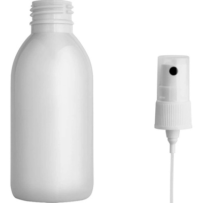 Tera Plastová lékovka bílá s kosmetickým rozprašovačem 200 ml