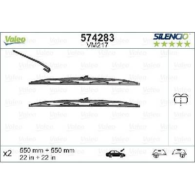 Valeo Silencio Conventional set 550+550 mm VA 574283