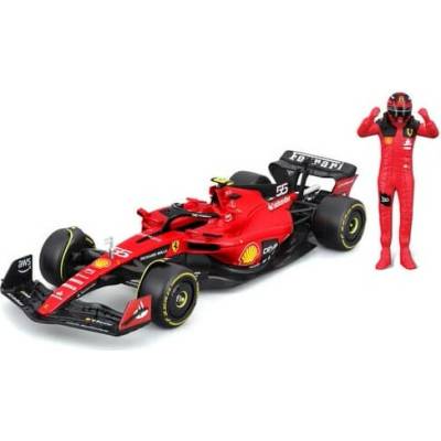 Bburago FORMULA RACING F1 Ferrari SF-23 2023 s figurkou jezdce č. 55 Carlos Sainz 1:24