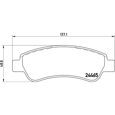 BREMBO Sada brzdových platničiek kotúčovej brzdy P61091