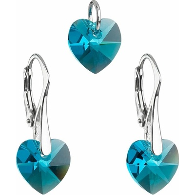 Pavona sada šperků s krystaly Swarovski náušnice a přívěsek modré srdce 39003.3 Blue Zircon – Hledejceny.cz