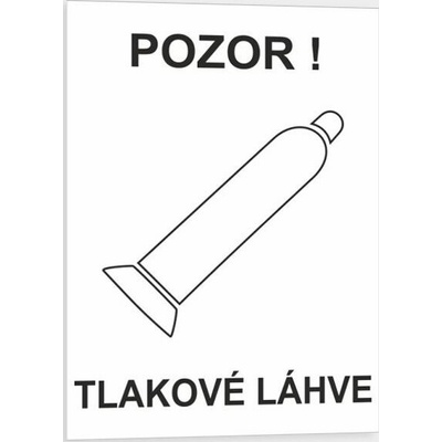 Traiva s.r.o Pozor! Tlakové láhve Verze: Samolepka 148 x 210 mm (A5) tl. 0.1 mm - Kód: 00413