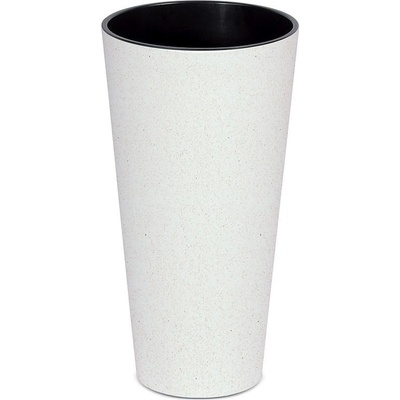 Prosperplast Květináč TUBUS SLIM ECO WOOD bílý 20,0 cm