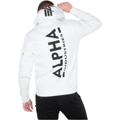Alpha Industries Back Print Hoody pánska mikina white
