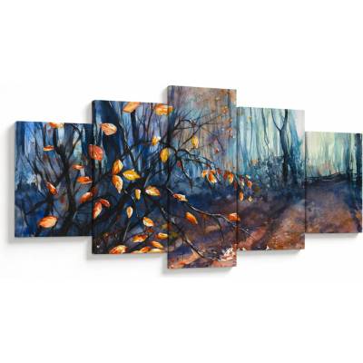 Obraz - Lúče jesenného slnka, päťdielne 150x80 cm
