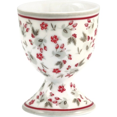 Green Gate porcelán stojánek na vajíčko Gale white červená