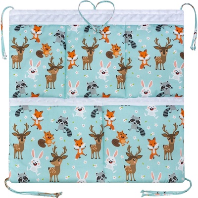 Esito luxusní kapsář na postýlku Minky Forest stříbrná 53 x 53 cm