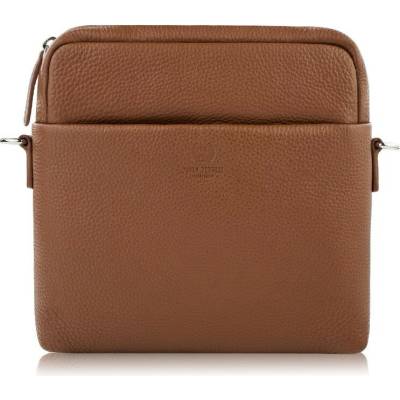 Hnedý pánsky kožený crossbag Lior
