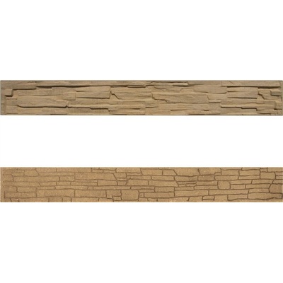 Betonová deska plotová sokl, oboustranná – 200 x 25 cm, štípaný a skládaný kámen - pískovec