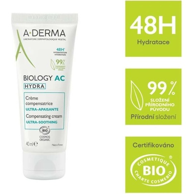 A-Derma Biology AC Hydra kompenzační krém 40 ml