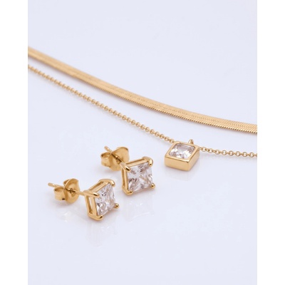 Franco Bene Diamond set náhrdelník a náušnice pozlacený 2278 – Hledejceny.cz