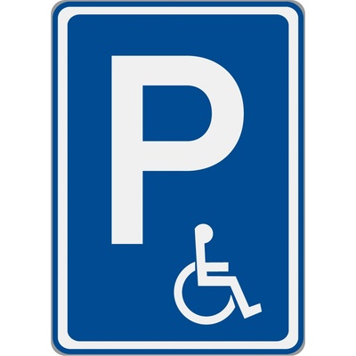 Dopravní značka IP12 Vyhrazené parkoviště (Réservé + Invalida)
