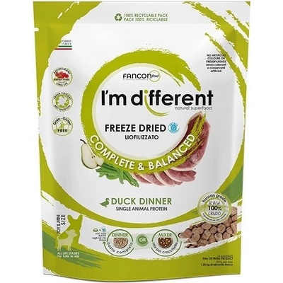 I´M DIFFERENT Duck DINNER mrazom sušené raw krmivo kačka 397 g