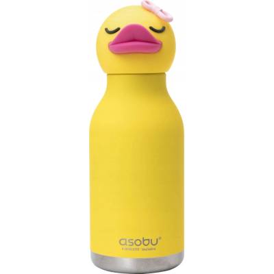 Asobu Bestie termoska láhev na pití pro děti se slámkou Kačenka 460 ml