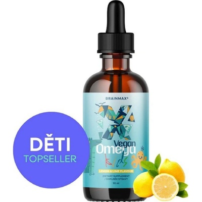 BrainMax Vegan Omega Kids, omega-3 pro děti, 90 ml