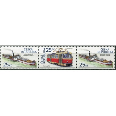 Česká pošta (2015) č. 861-862 ** - Česká republika - Tramvaj T3 + kolesový parník (7)