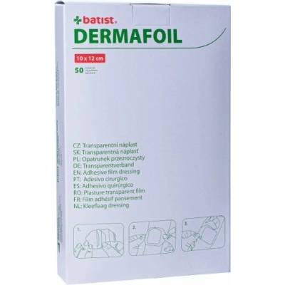 BATIST Medical DERMAFOIL transparentní PU fólie 10 x 12 cm sterilní – 50 ks