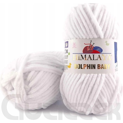 Stoklasa Pletací žinylková příze Dolphin Baby 100 g Balení: 1 ks, Varianta: 1 (80301) bílá 1 (80301) bílá