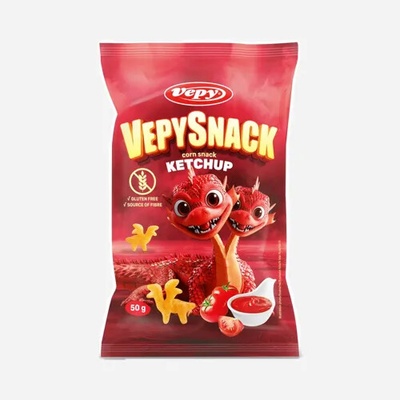 Vepy Vepsnack kukuričný snack s príchuťou kečupu 50 g