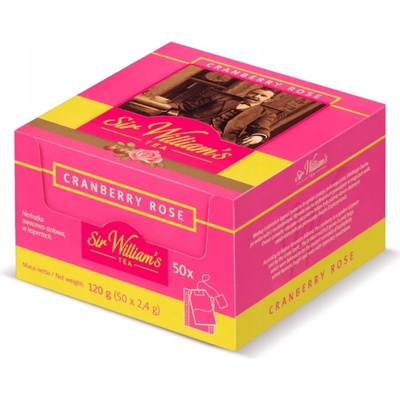 Expresný ovocný čaj Sir William's Tea Cranberry Rose 50x2,4 g