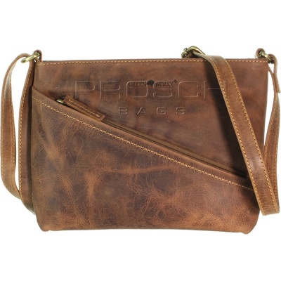 GreenBurry BTK 0878-25 kožená kabelka crossbody hnedá