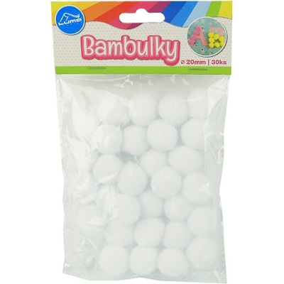 LUMA Bambulky bílé 20 mm - 30 ks – Hledejceny.cz