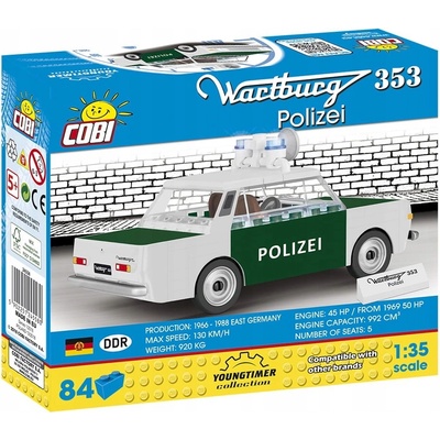 Cobi 24558 Youngtimer WARTBURG 353 Polizei 1:35 84 ks