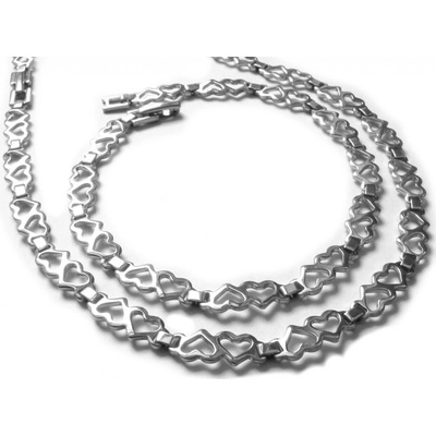 Steel Jewelry set řetízek a náramek srdičkový z chirurgické oceli SET140901 – Hledejceny.cz