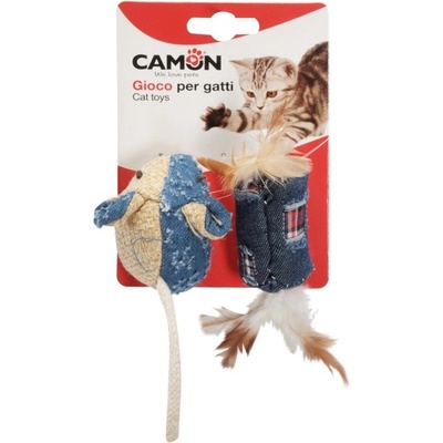 Camon myška s peřím 6 cm 2 ks