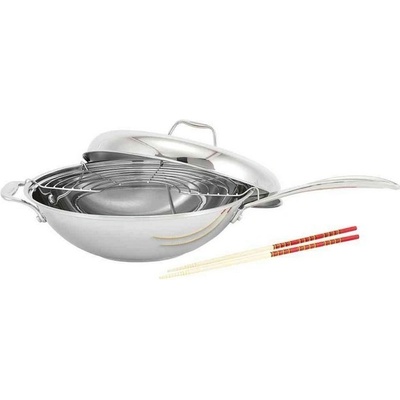 Beka Chef nerezová wok pánev s rukojetí 30 cm inox