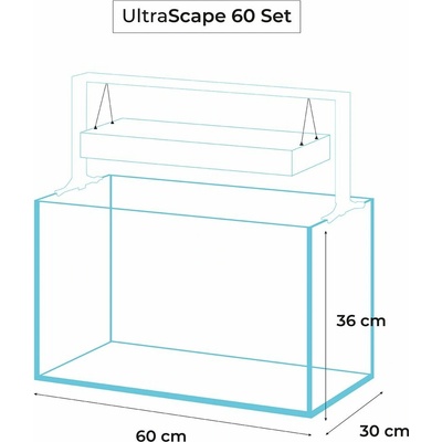 Aquael Ultrascape 60 akvarijní set Snow 64,8 l