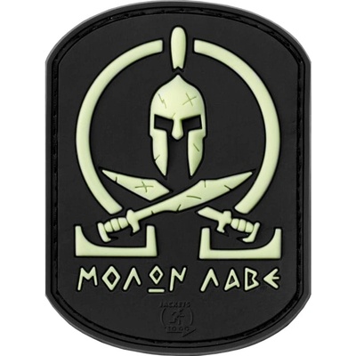 Gumová nášivka Jackets to Go Molon Labe - čierna-žltá svietiaca