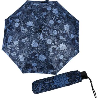 Doppler fiber Mini style turquoise flower dámský skládací deštník modrý