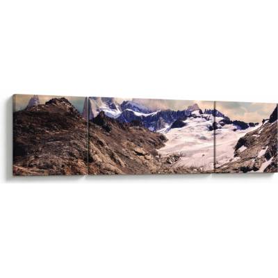 Obraz horského jezera, třídílný 170x50 cm