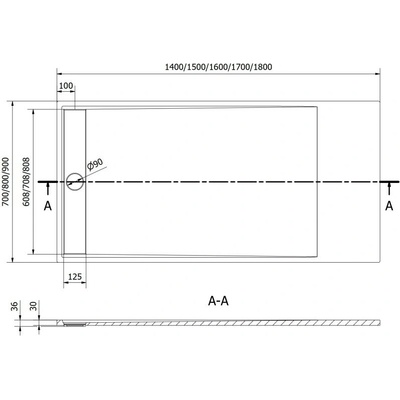 Mexen Amon 160 x 80 cm 4F708016