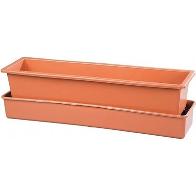Nohel garden Truhlík samozavlažovací LEBIŠ s knoty plastový terakota 60 cm